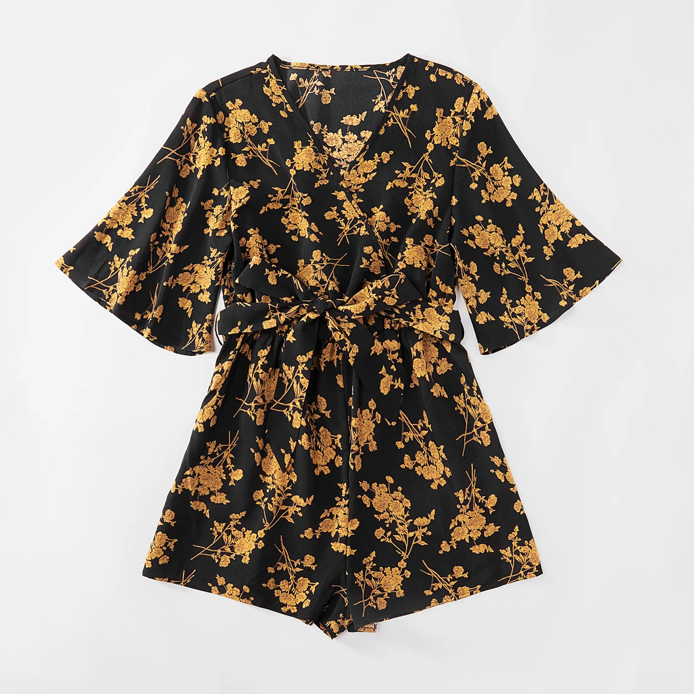 

New 2021 Mother Daughter Jumpsuit Fashion Print V-neck Jumpsuit Mom and Daughter Jumpsuit Rompers Family Matching Clothes