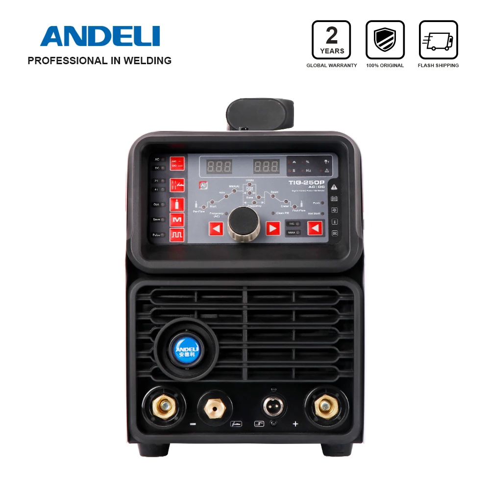 Быстрая доставка ANDELI TIG 250P 110V 220V AC DC WelderTIG сварочный аппарат ММА импульсный