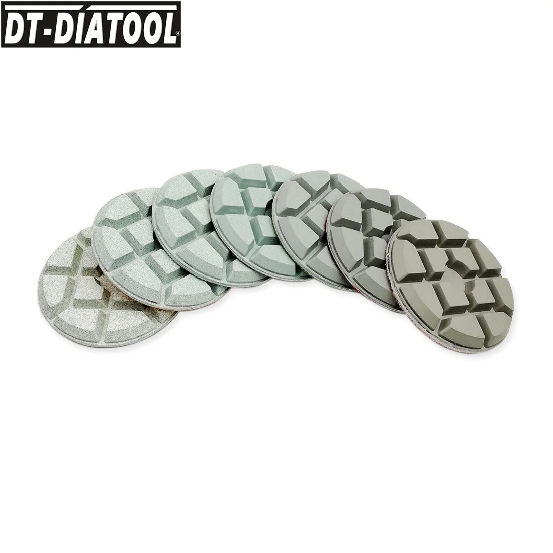 

DT-DIATOOL 7pcs 4"/100mm Resin Bond Diamond Concrete Polishing Pads Sanding Disc for floor polishing machine Grinding Disc