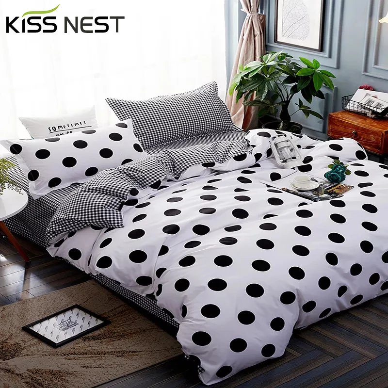 

2/3 Pces Classic Simple Fashion Polka Dot Twin Size Bedding Set,Duvet Cover 200x200,Nordic Bed Cover 150(240x220),No Bed Sheet