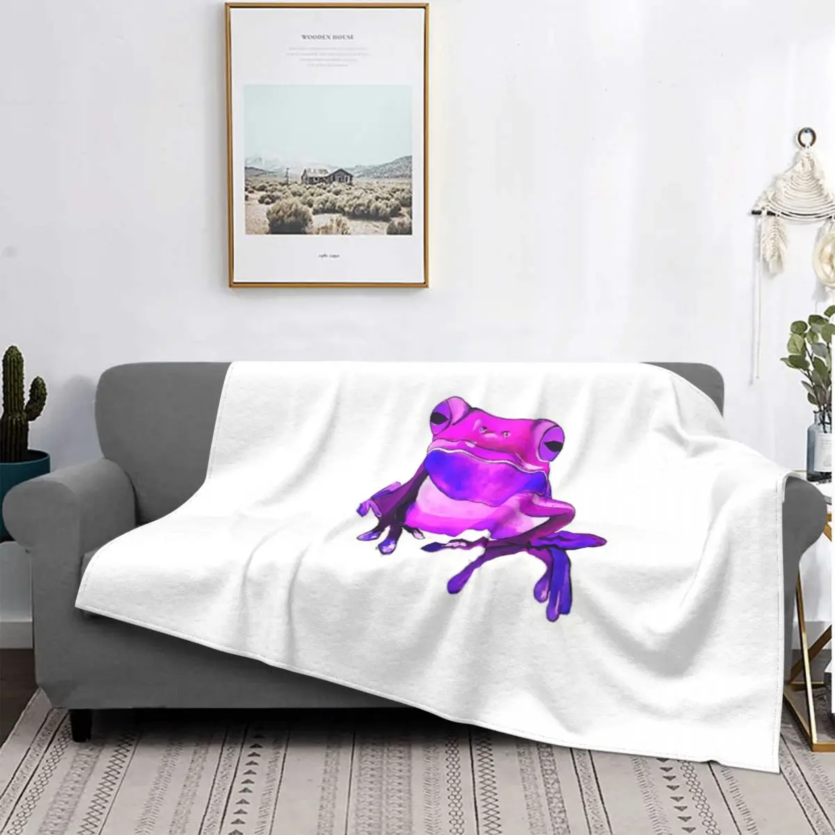 

Manta de rana con capucha para el hogar, colcha de cama, edredón a cuadros, manta mullida, textil de lujo