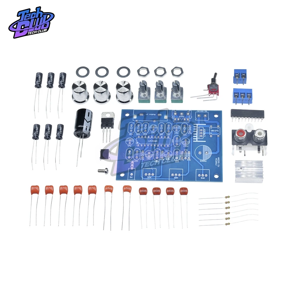 LM1036N Высокая Температура регулятор громкости комплект DIY Набор LM1036 DC тональный