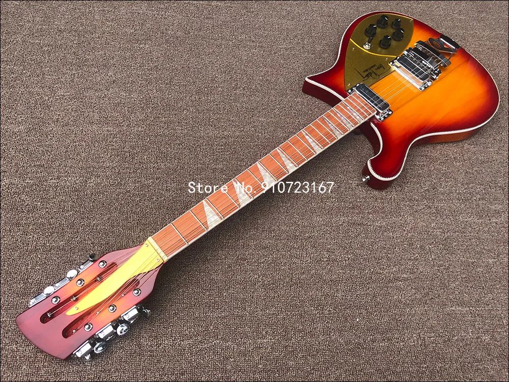 Высококачественная 12-струнная электрогитара Ricken 2020 CS burst paint neck сквозь корпус