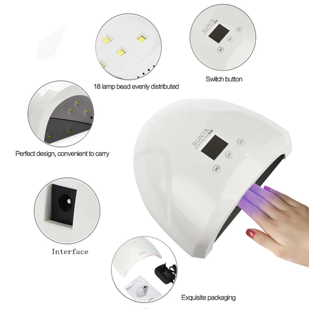 36 Вт Светодиодная сушильная машина для сушки ногтей УФ-Сушилка светильник лака