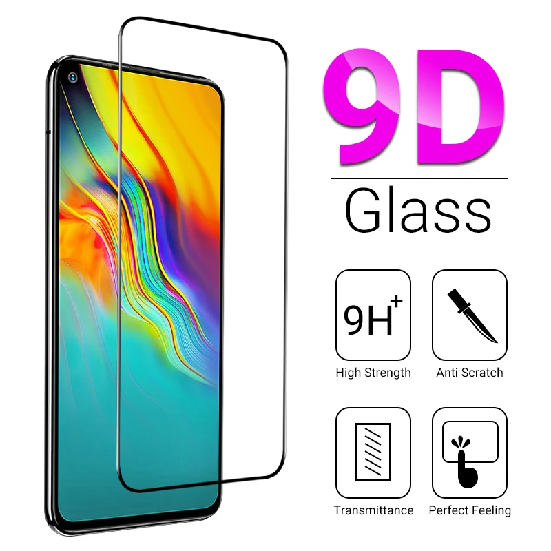 

9999D Tempered Glass for Infinix Hot 9 Pro Screen Protector for Infinix Hot 9 8 Note 7 Lite S5 Pro Full Cover Protective Film