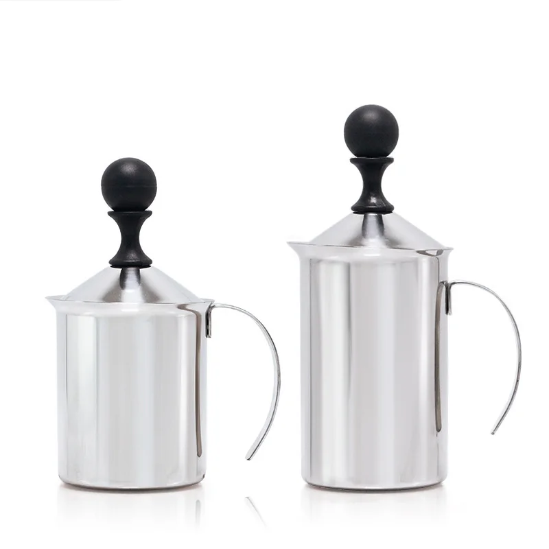 

Espresso 304 Stainless Steel Foam Maker, Manual Fresh Coffee Foam Maker, Cappuccino Foam Cup 400, 600ml Kitchen Accessories
