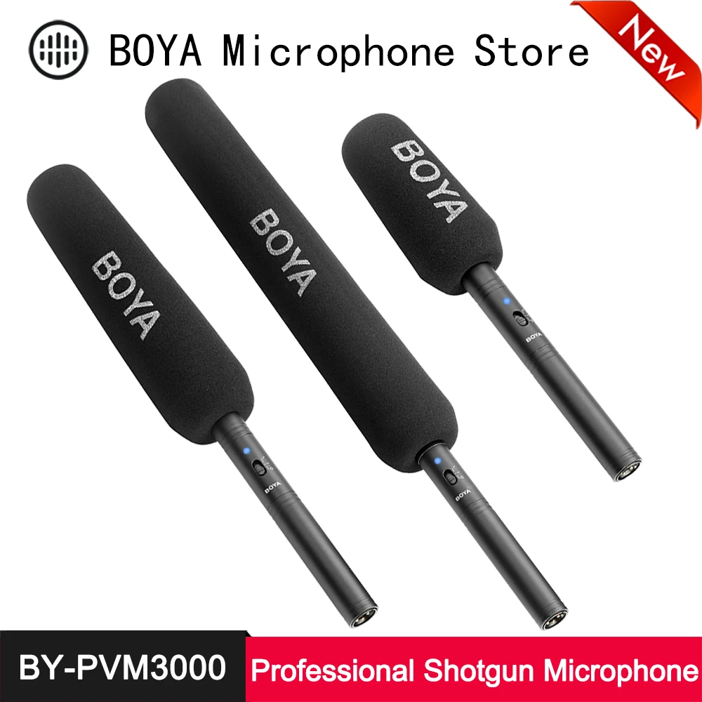 BOYA BY PVM3000 Профессиональный дробовик микрофон суперкардиоидный направленный