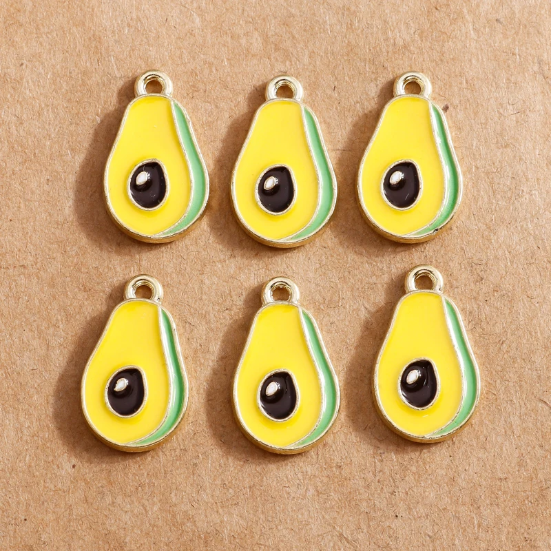 10pcs Cute Enamel Charms Fruits Pineapple Banana Cherry for Making Earring Pendants Necklace DIY Handmade Jewelry Finding - купить по
