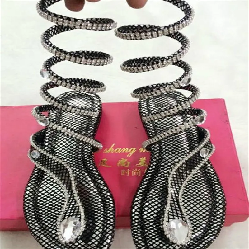 Новое поступление змеиная кожа Женская летняя обувь Женские сандалии со