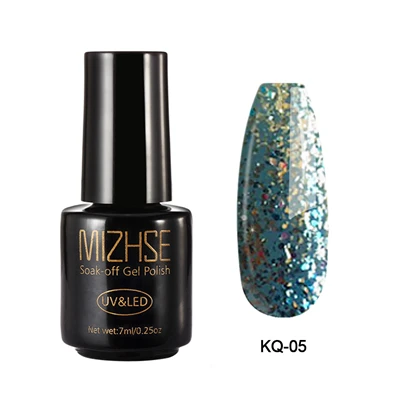 SetD12 KQ005 MIZHSE 7 мл Сияющий УФ-Гель-лак Алмазный Блеск Блестки Платиновый Гель-лак для ногтей Полупостоянный дизайн ногтей УФ и светодиодный Гель-лак - Цвет: SetD12 KQ005