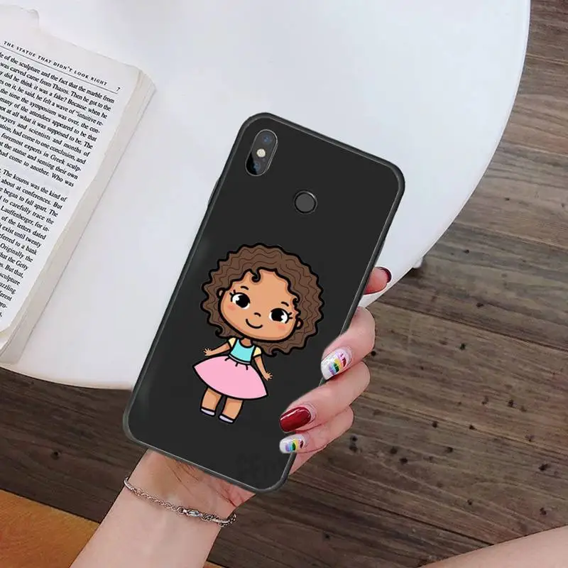 

Cartoon cute girl Phone Case For Xiaomi Redmi mi note max 3 5 6 8 9 10 t S SE lite pro Soft Silicone Shell Cover Funda