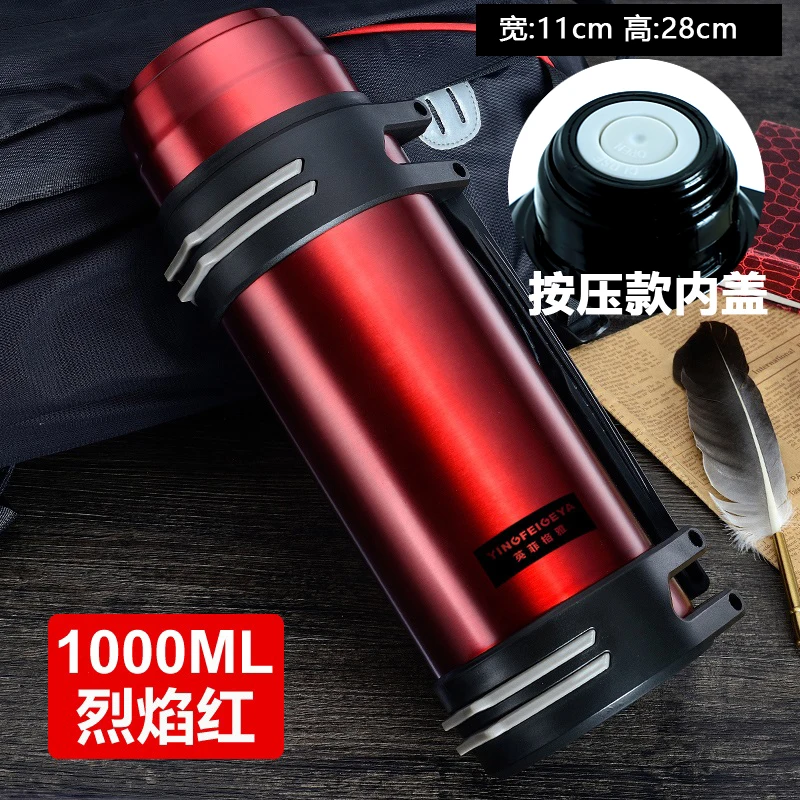 

Stainless Steel Vacuum Flask Water Bottle Business Large Capacity Thermos Cup Travel with Cover Garrafa Termica Drinkware DG50TC