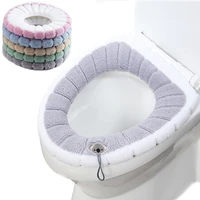 hpdear 5 pcs toilet seat cover pads bathroom soft thicker warmer cloth toilet seat cover pads stretchable washable cushioned