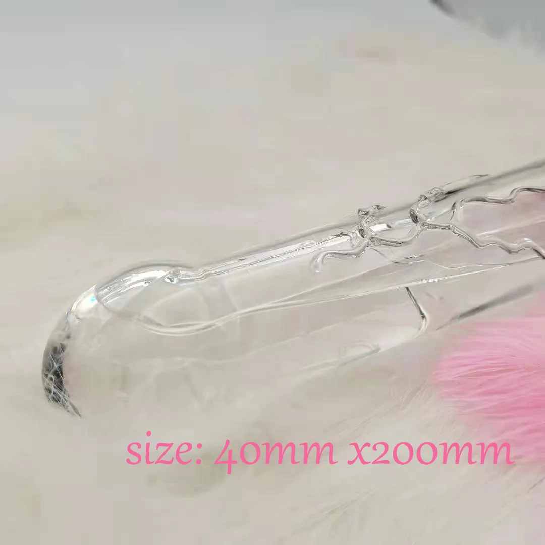 Фаллоимитатор из полого стекла с горячей ледяной водой Pyrex Анальная пробка