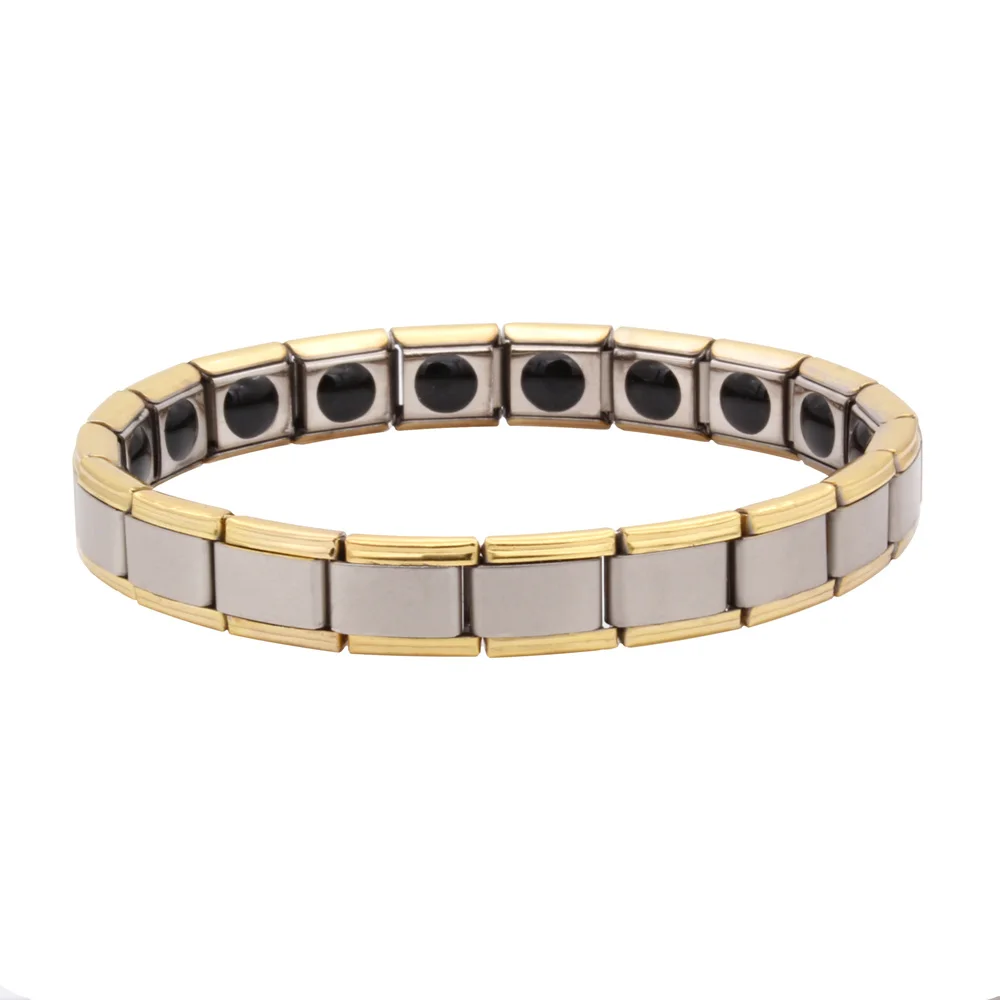 Gold Brim 20Gem Hapiship турмалиновый, для энергии баланса браслет ювелирные изделия здравоохранения для Для мужчин Для женщин Германий Браслеты на зестежке с Gem10 - Окраска металла: Gold Brim 20Gem