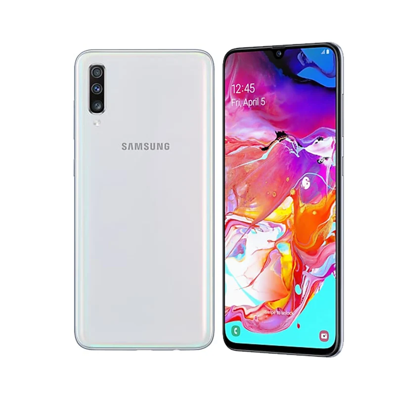 Смартфон samsung Galaxy A70, 6,7 дюймов, дисплей Infinity U, 6 ГБ, 128 ГБ, Восьмиядерный процессор Snapdragon 675, 4500 мАч, быстрая зарядка, мобильный телефон NFC