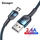Essager микро USB кабель 2.4A быстрой зарядки Microusb провод шнур для Samsung Xiaomi Android мобильный телефон аксессуары кабель для передачи данных