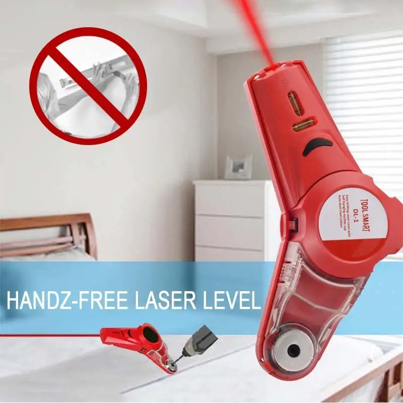 

Drill Guide Collector 2 In 1 Laser Leve Horizontal Line Laser Locator With Measuring Range Vertical Measure Tape Measuring Tools