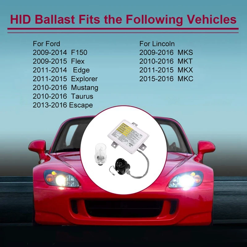 

Xenon HID Headlight Ballast with Igniter & Power Cable for F-o-r-d Lincoln 10R034663 8A5Z13C170A DL3Z-13C170-A 8A5Z-A