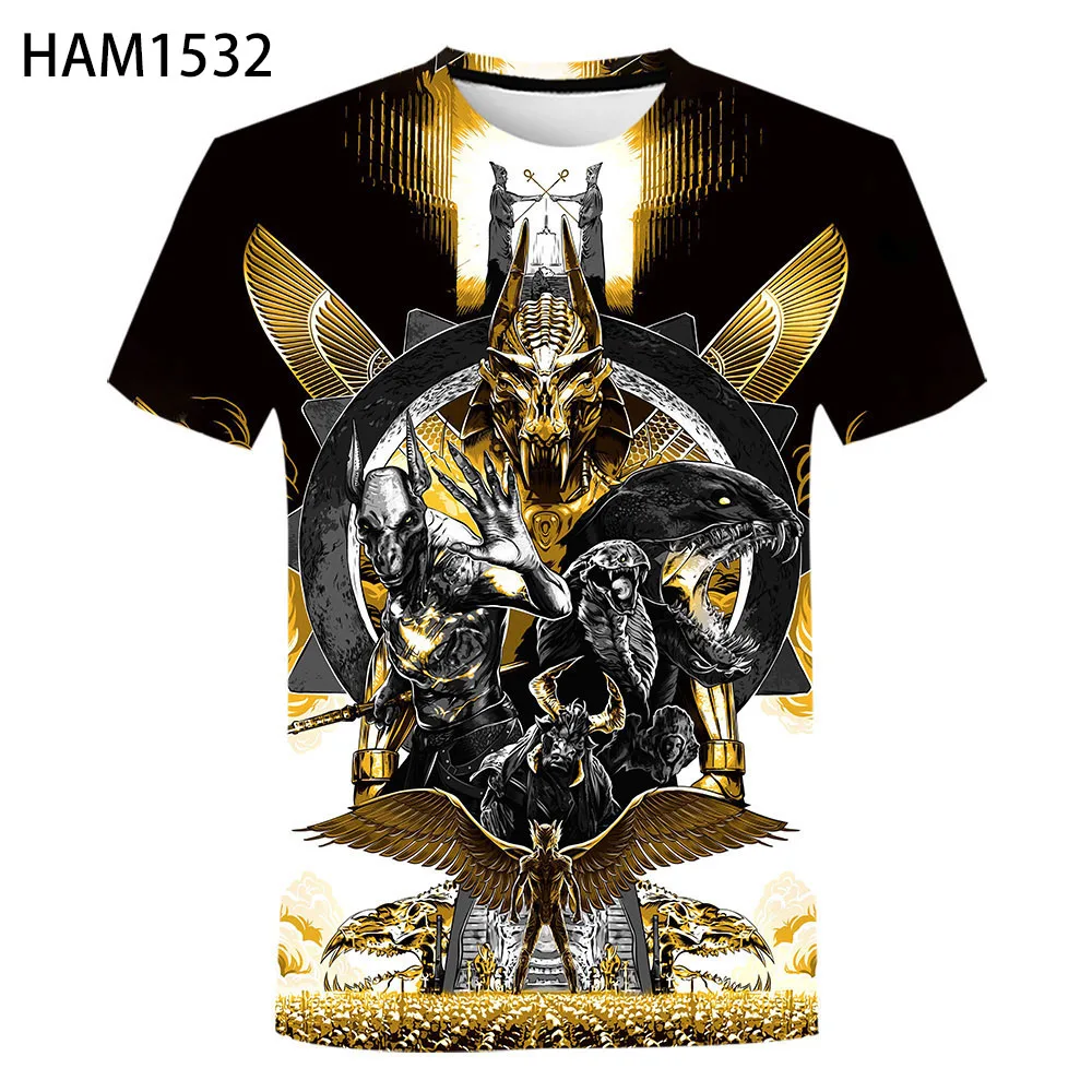Летняя Новинка 2021 3D печать богов Египта мужская женская индивидуальная модная