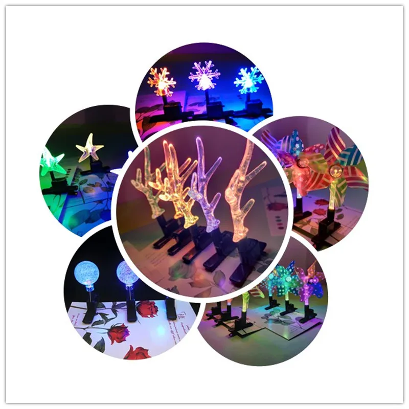 

6PCS Hairpin Flash Gifts LED Cartoon Lights Glow In The Dark LED Shining Kids Playing In Night Party Toys for Chil