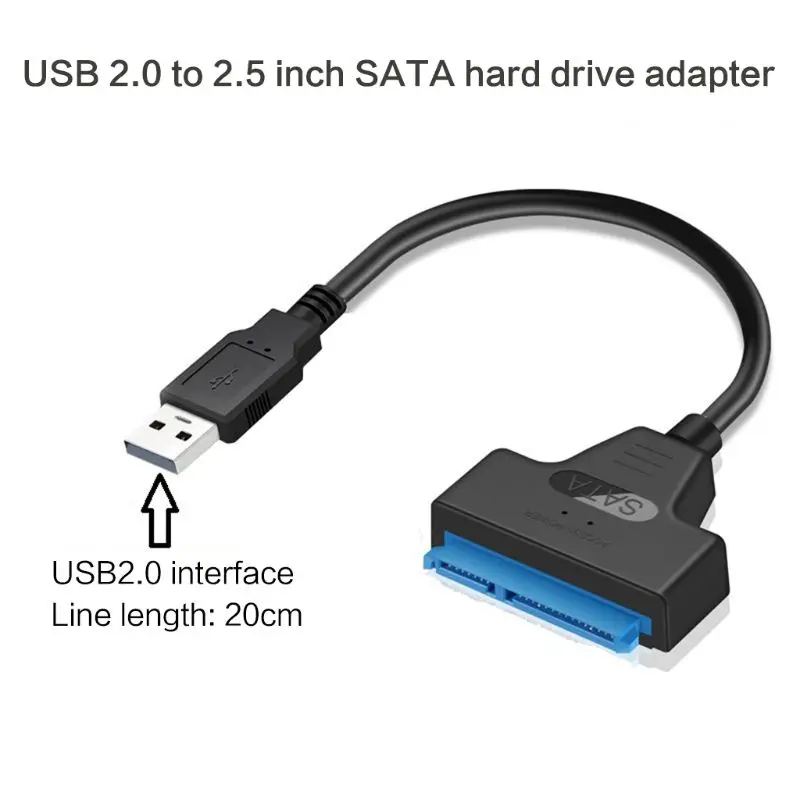 USB2.0 to SATA USB 3,0/2,0/type C до 2,5 дюймов SATA жесткий диск адаптер конвертер кабель для 2,5 ''HDD/SSD - Цвет: USB2.0 to SATA