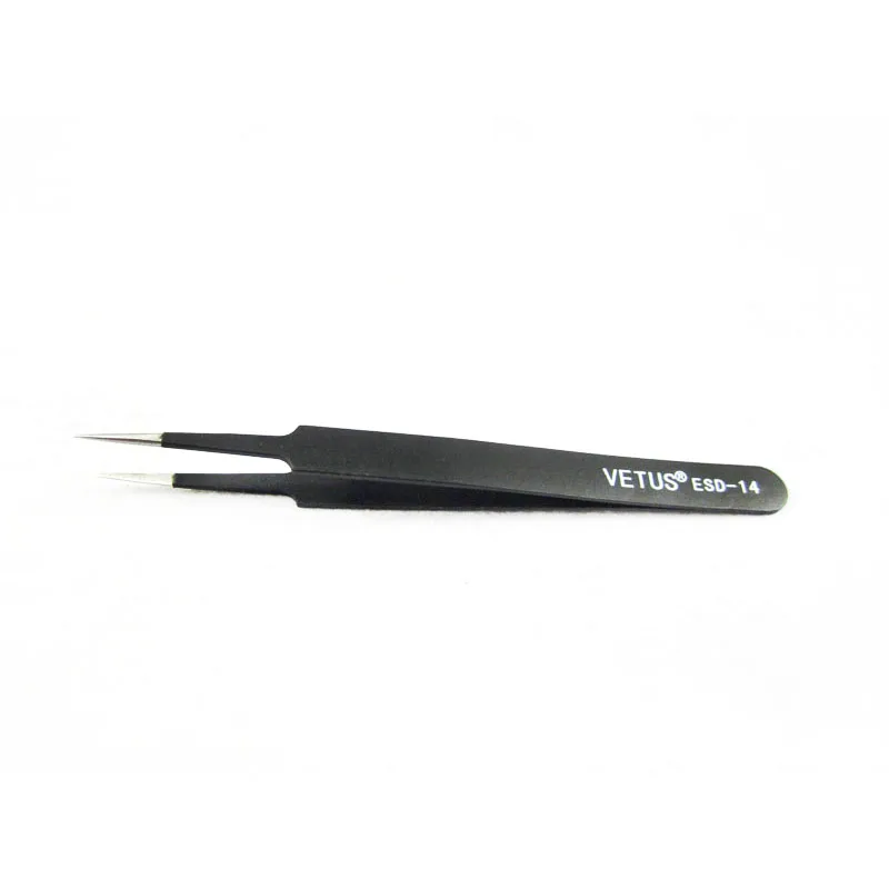 VETUS BGA Precision ESD Stainless Steel Anti static Tweezers SMD Reworking Soldering Hand Tools ESD10 17|Детали инструментов| |