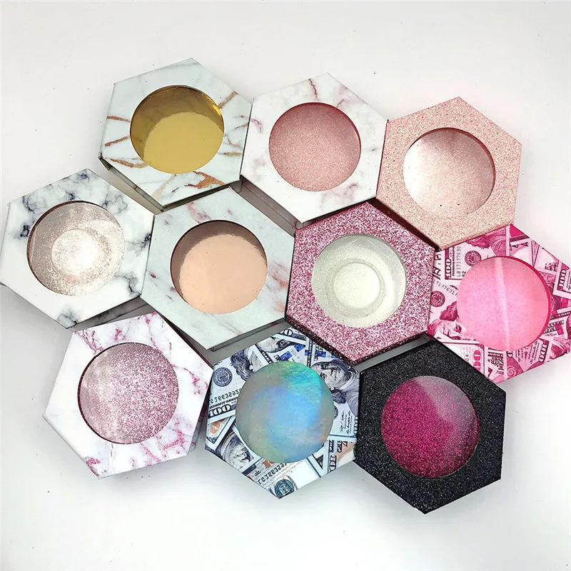 

1Pcs Hexagon False Eyelash Packaging Box 10mm-25mm 3D Mink eyelashes Boxes Lash strip Empty Case