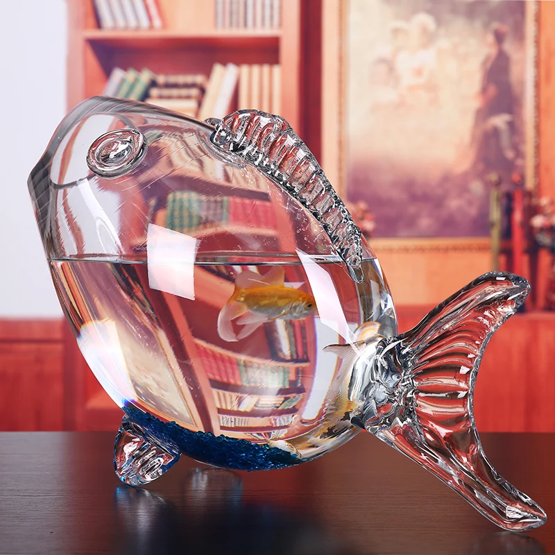 Стеклянная Чаша для рыб, прозрачное стекло для аквариума в форме рыбы, стекло для аквариума, украшение для дома, гостиной, офиса, крафтовые у... от AliExpress RU&CIS NEW