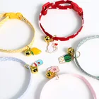 Ошейник для котенка с колокольчиком, 1 шт., товары для домашних животных, регулируемый воротник, ошейники для кошек С КАКТУСОМ, сердцем, кошкой, детской бутылочкой, манго, цветком, подвеской для кошек