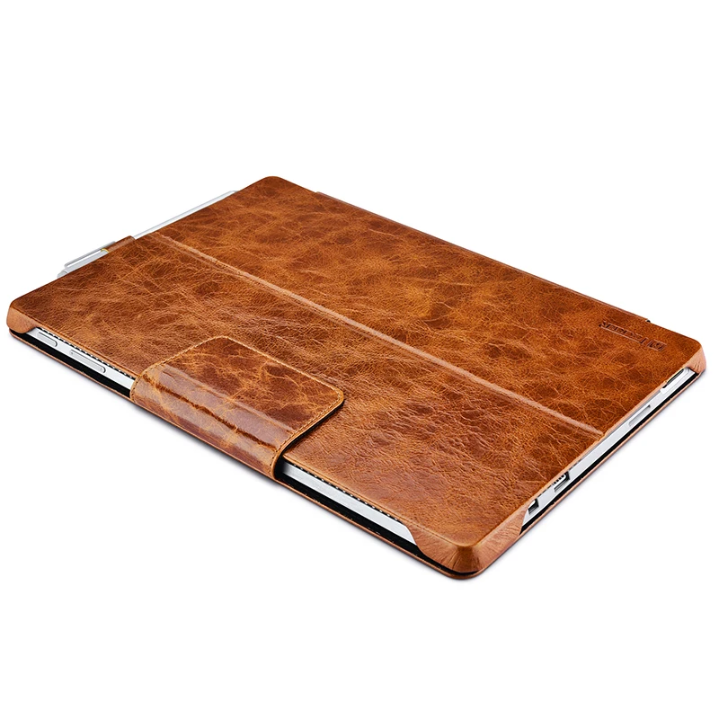 

Чехол ICARER из натуральной кожи для Microsoft Surface Pro 5 2017, новый модный винтажный Чехол-книжка из вощеной масляной кожи для Surface Pro 4