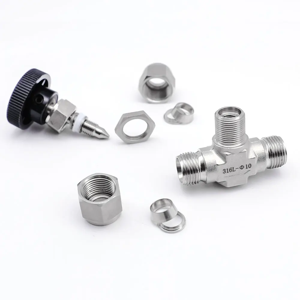 1/8&quot 1/4&quot 3/8&quot 1/2&quot Inch Tube OD SS304 316 Plastic Handle Compression Connector Fitting Kitchen Shutoff Switch Ball Needle Valve |