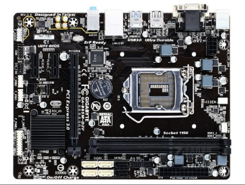 GIGABYTE GA B85M D2V настольная материнская плата B85 розетка LGA 1150 i3 i5 i7 DDR3 16G Micro ATX UEFI BIOS
