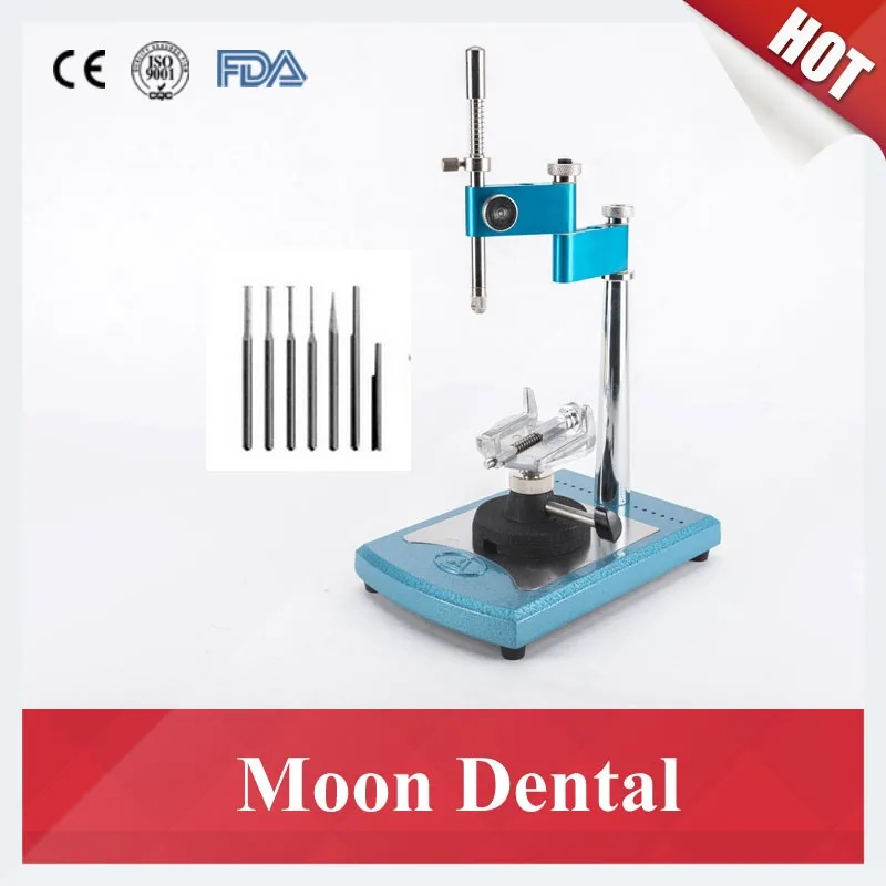 

Portable Dental Lab Equipment Simple Denture Surveyor With 7 Exchangeable Spindles Dentist Tools