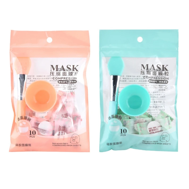 10 шт маска для лица Бумага миска смешивания силиконовая наборы кистей Уход за