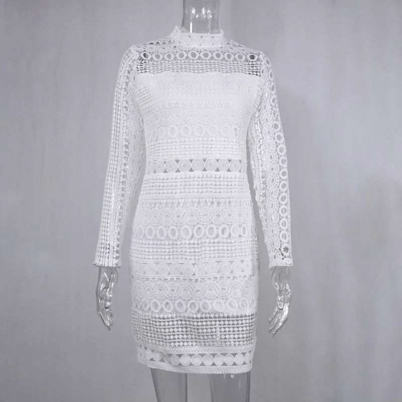 

Elegant Sexy Fashion White Lace Stitching Hollow Party Dress Elegant Ladies Short Mini Summer Casual Dress 2021 Women's Clothing