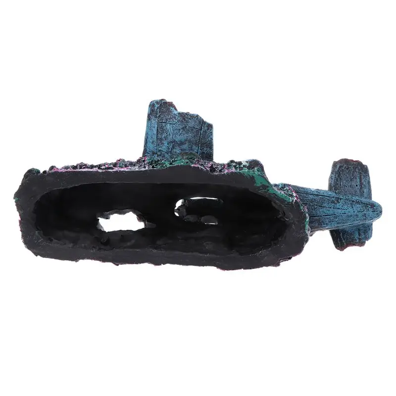 Аквариум военный самолет украшение для аквариума из смолы обломки шкура пещера