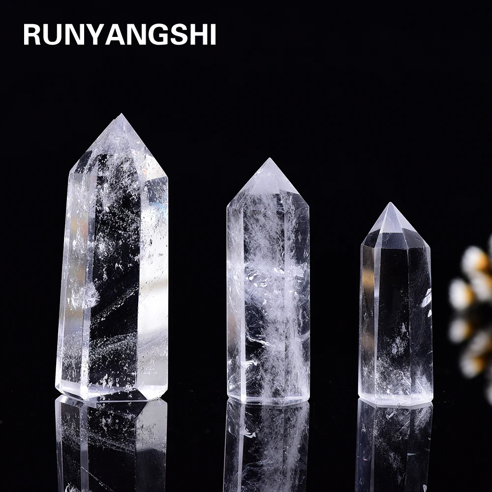 

4-7cm 1pcs Natural clear quartz crystal single pointed column decor gifts Pendants Collectables