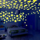 100 3 см декоративные фрески для детской спальни флуоресцентные светящиеся в темноте светящиеся звезды настенные наклейки светящиеся наклейки