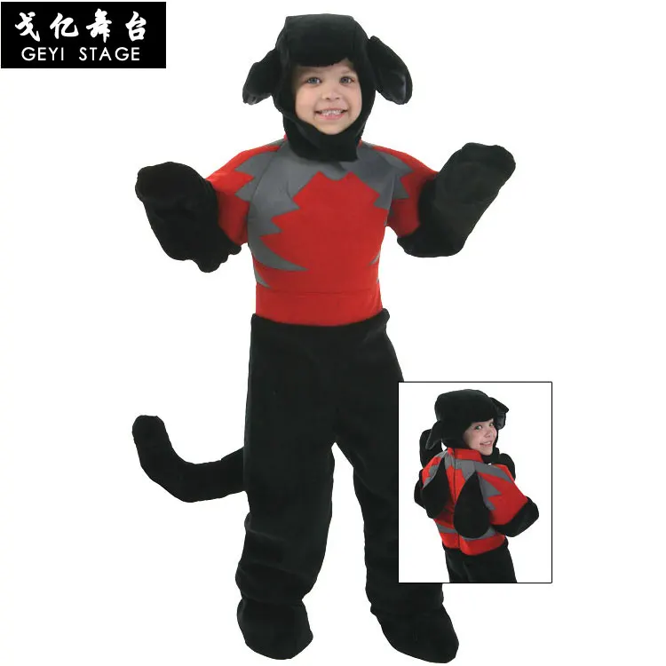 Милый черный и красный цвета Пижама с узором обезьянки для мальчиков одежда в