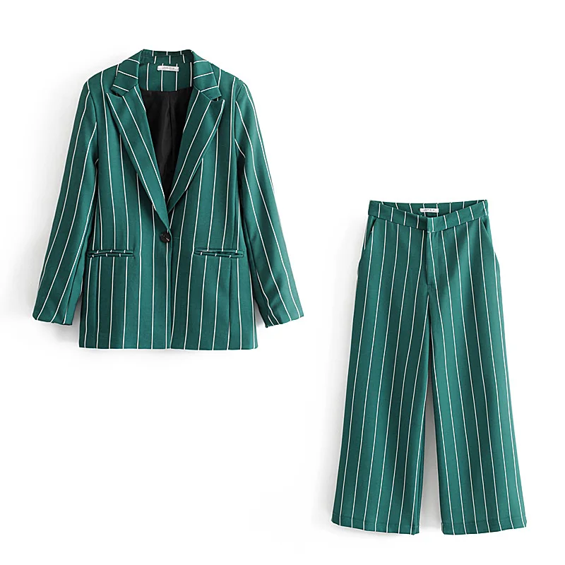 Винтажные стильные офисные женские полосатые блейзеры пальто для женщин 2019