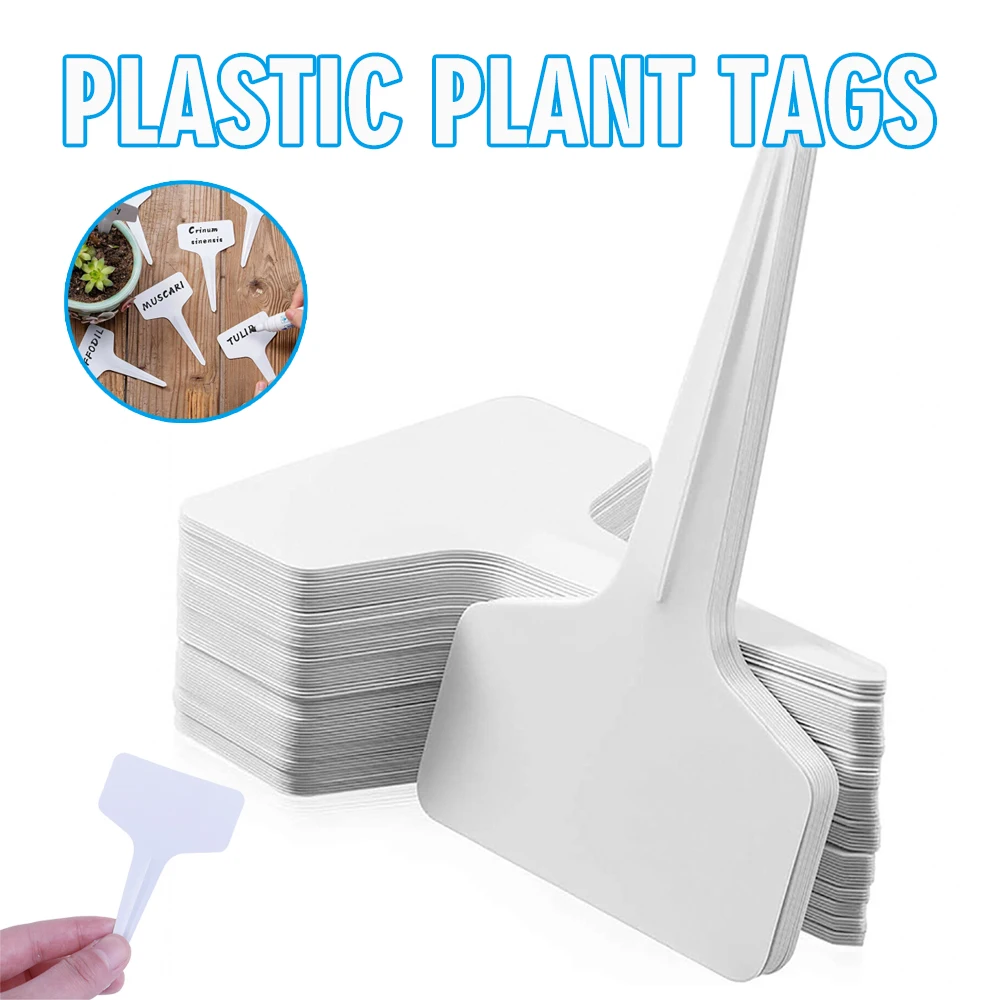 

100/200/500 Pcs Plant T-Shape Plastic Labels Tags Flower Seed Varieties Tagging Marker Garden Tags Nursery Marker For Plant Sign