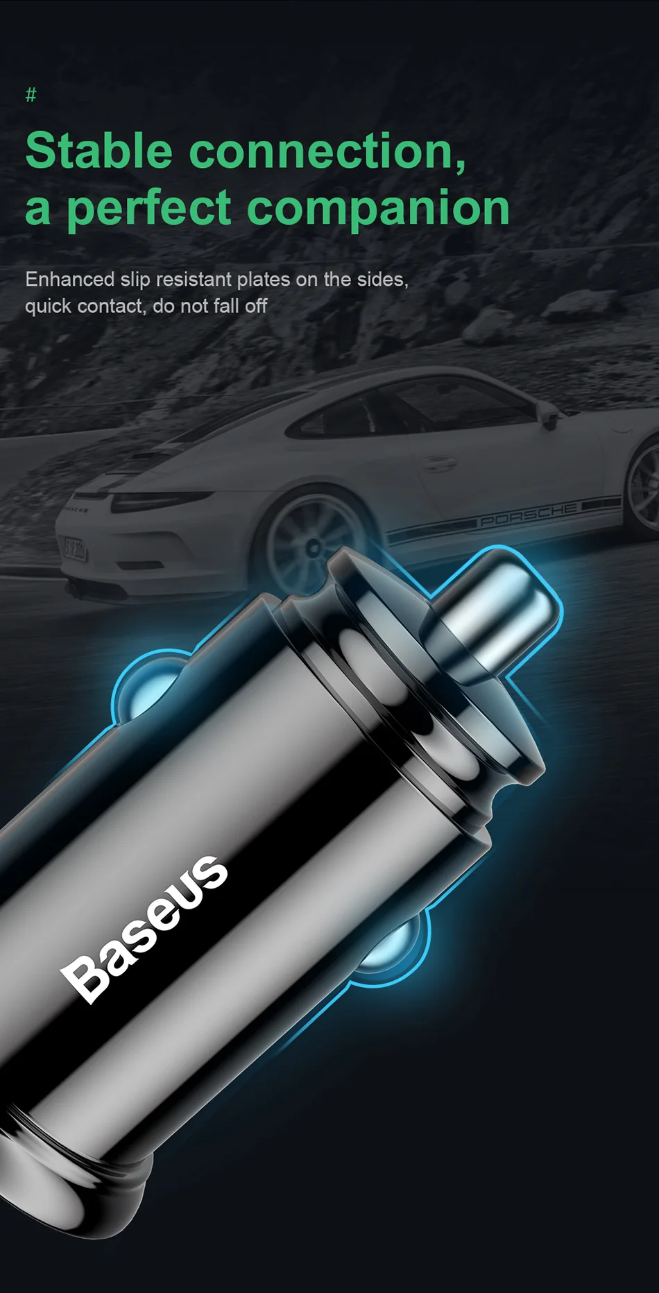 Автомобильное зарядное устройство Baseus с двумя usb-портами, 5 А, быстрая зарядка, 2 порта, USB, 12-24 В, автомобильное зарядное устройство, прикуриватель для автомобильного usb-зарядного устройства, адаптер питания
