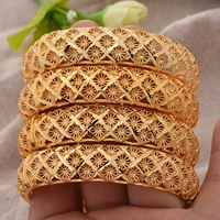 arab bride ethiopian snowflake dubai gold color braceletbangles for women wife africa wedding bangles arab jewelry can open