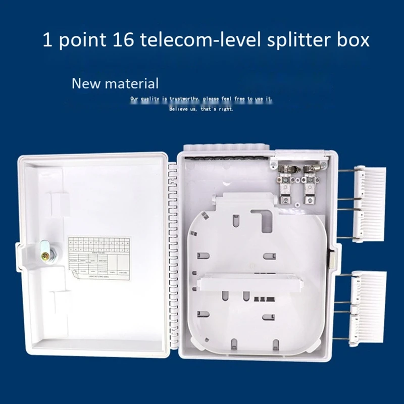 

Wall-Mounted Fiber Optic Splitter Box, 16-Core Splitter Box, Waterproof Fiber Optic Distribution Box