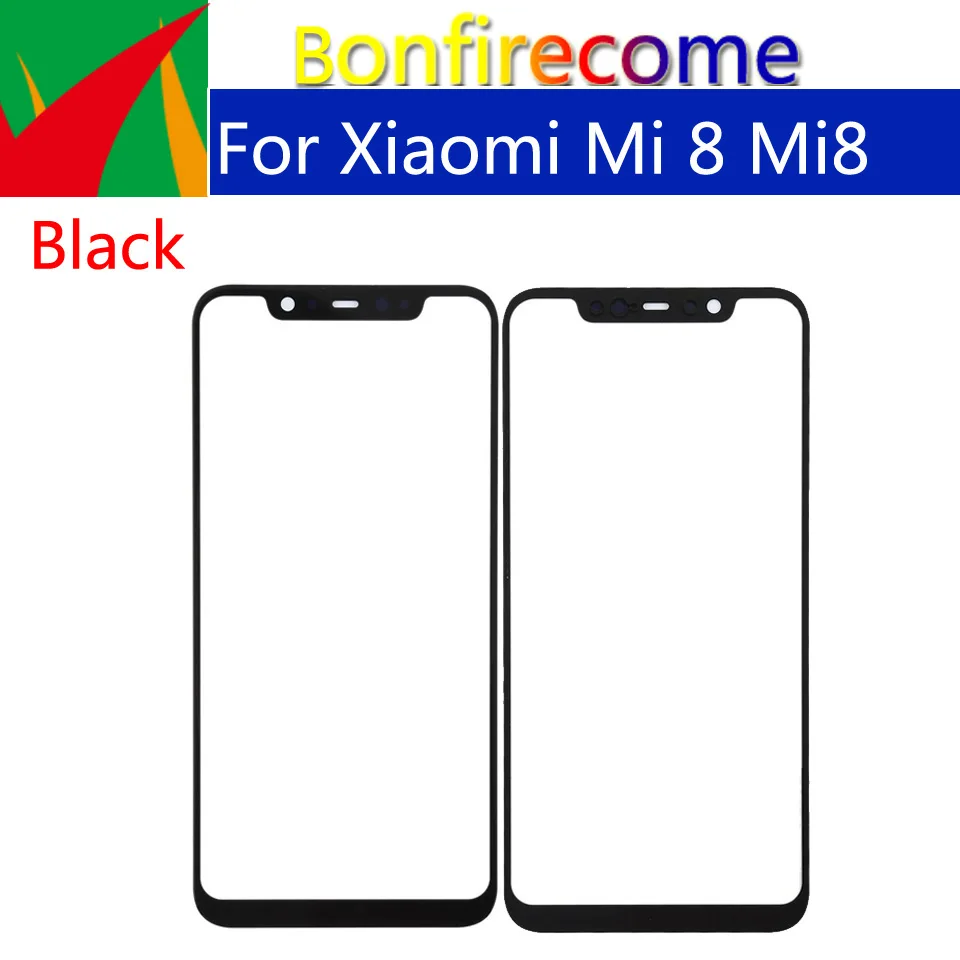 10 шт./комплект сенсорный экран для xiaomi Mi 8 Mi8 передняя панель стеклянная линза