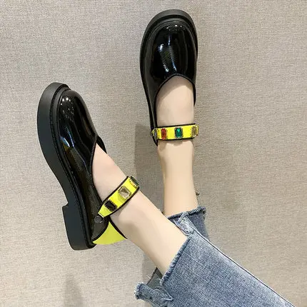 Новинка 2020 Корейская версия диких надписей с пряжкой на плоской подошве