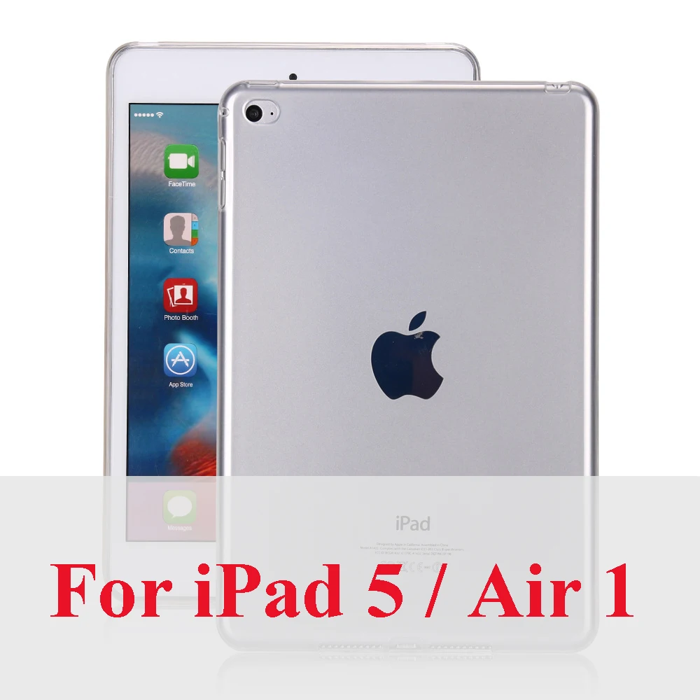 Конфеты прозрачный тонкий чехол из термопластичного полиуретана для iPad Pro 11 9,7 крышка пластыри на гелевой основе защитный чехол для iPad 2/3/4, 5, 6, Air1 Air2 Капа - Цвет: For ipad air 1 Clear