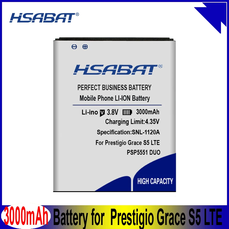 Аккумулятор HSABAT PSP 5551 DUO 3000 мАч для Prestigio Grace S5 LTE 5551DUO DUO|Аккумуляторы мобильных
