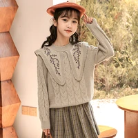 girls clothes winter vaintage children clothing thick knitting sweater and skirts set for teeanger girls fashion girls suits new